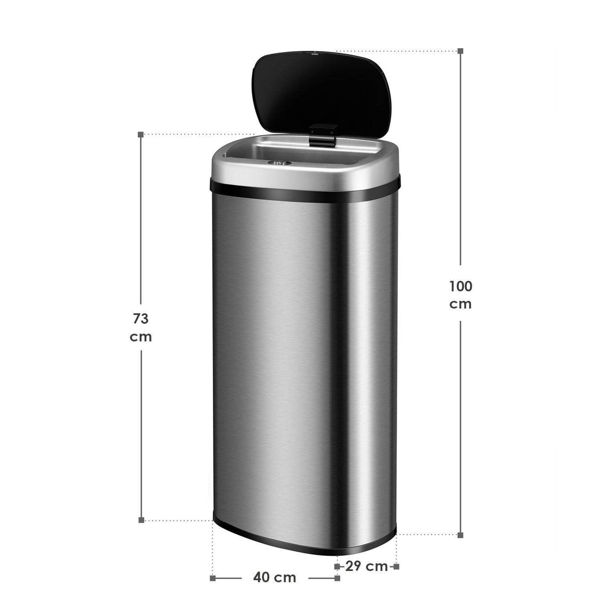 Automatischer Mülleimer mit Sensor - 70L Silber - Palo24