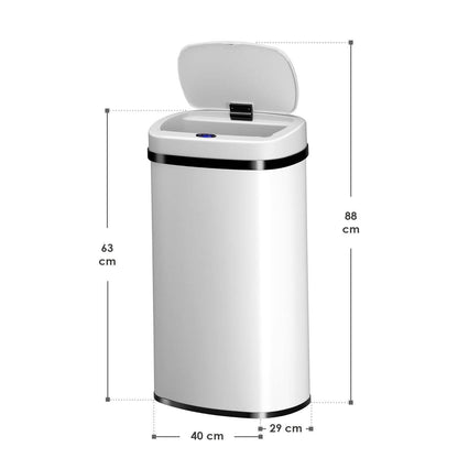 Automatischer Mülleimer mit Sensor - 60L Weiss - Palo24