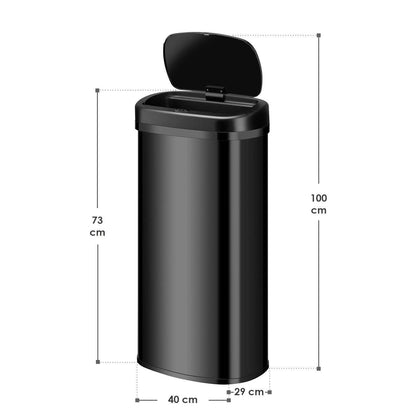 Automatischer Mülleimer mit Sensor - 70L Schwarz - Palo24