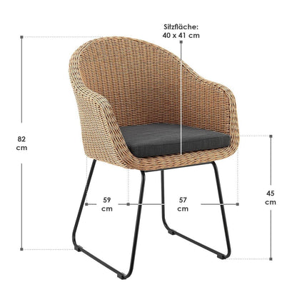 2x Rattan Korbsessel Cody - Palo24