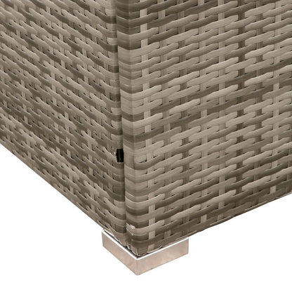 Polyrattan Lounge Sitzgruppe Nassau beige-grau mit Bezügen in Dunkelgrau