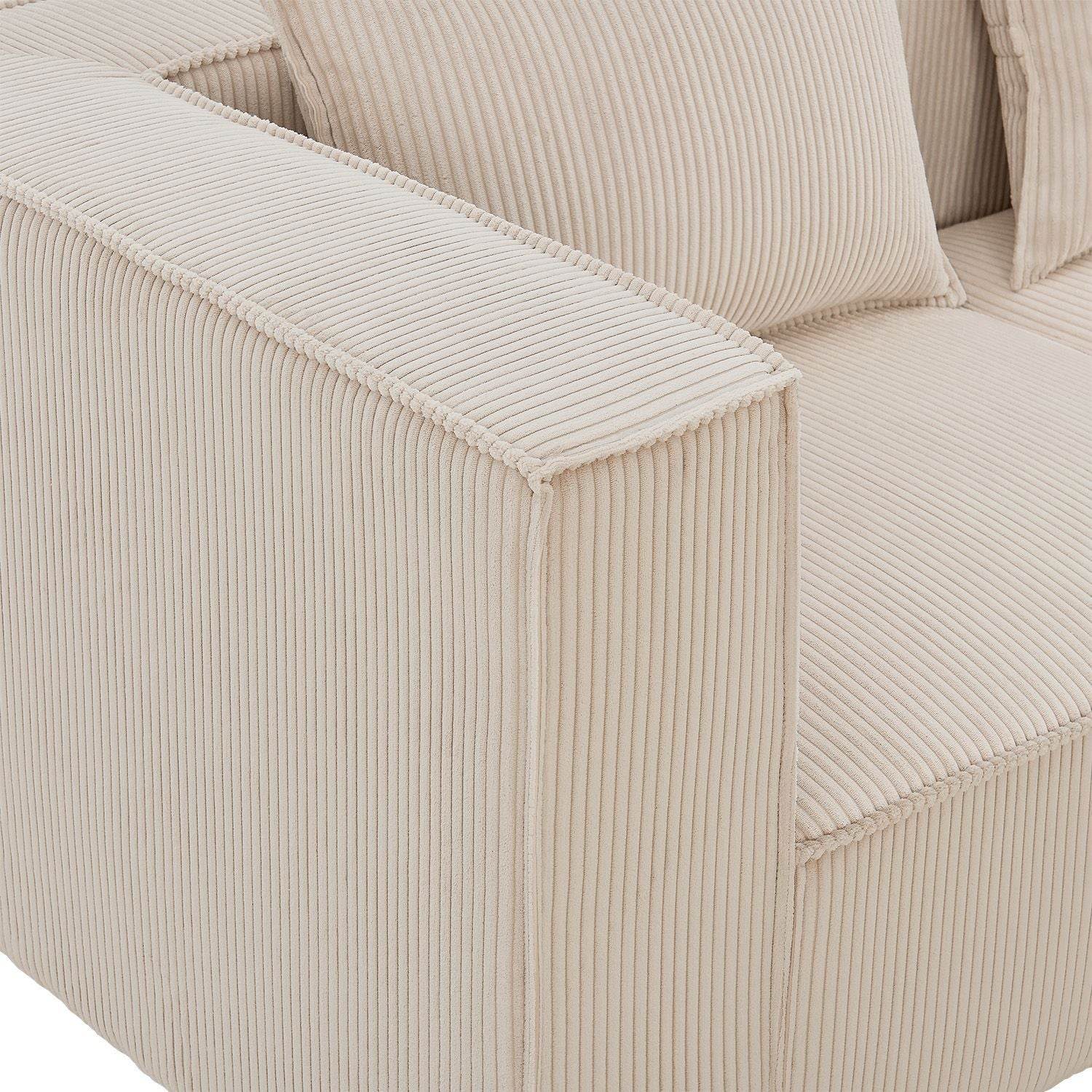 Modulares Sofa Domas L - 3 Sitzer Cord Beige - Palo24