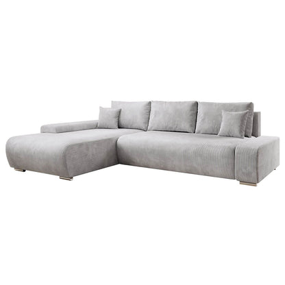 Sofa Iseo in L-Form mit Schlaffunktion Hellgrau - Palo24