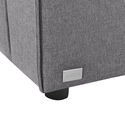 Modulares Sofa Domas M - 3 Sitzer Stoff Dunkelgrau - Palo24