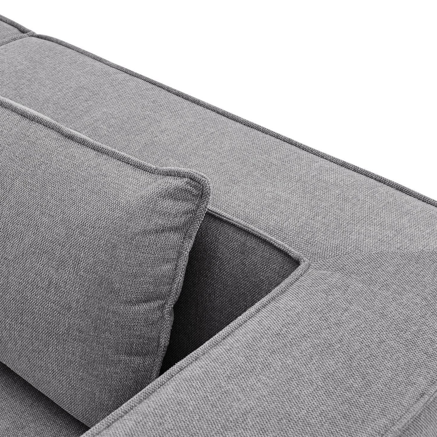 Modulares Sofa Domas L - 3 Sitzer Dunkelgrau - Palo24