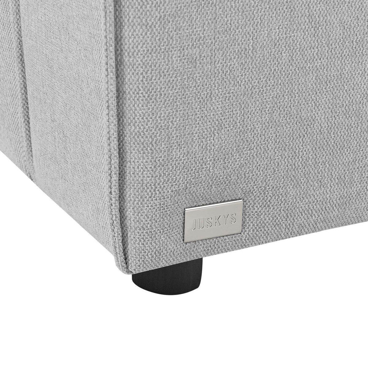 Modulares Sofa Domas XL - 4 Sitzer & Kissen - Stoff Hellgrau - Palo24