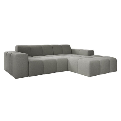 Sofa Merano Rechts - Boucle-Gewebe in Grau - Palo24