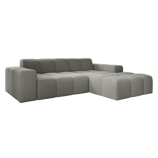 Sofa Merano Rechts - Boucle-Gewebe in Grau - Palo24