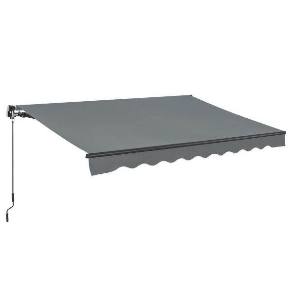 Gelenkarmmarkise 250 x 200 cm mit Kurbel Grau - Palo24