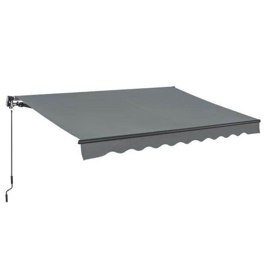 Gelenkarmmarkise 250 x 200 cm mit Kurbel Grau - Palo24