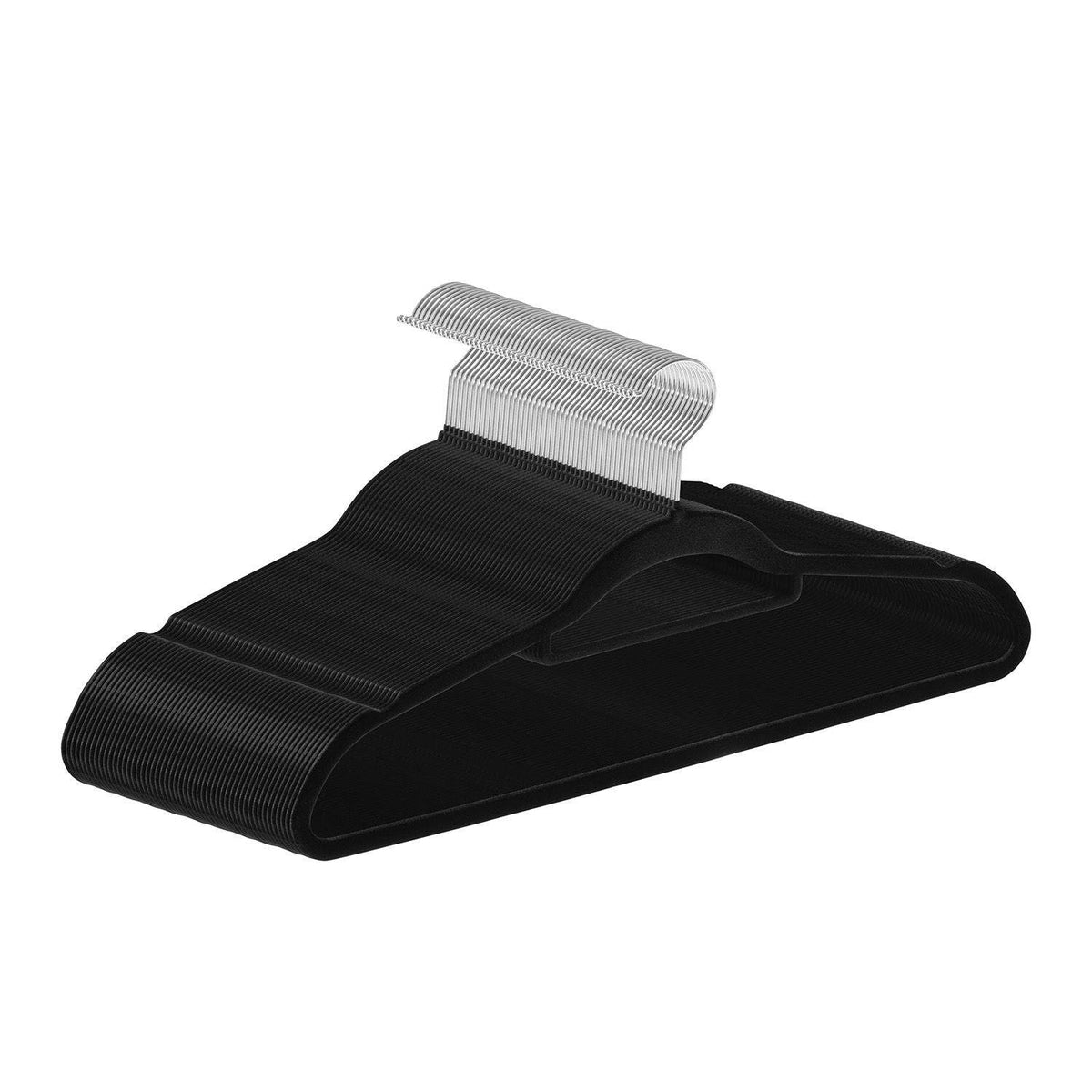 Kleiderbügel Samt 50er Set Schwarz - Palo24