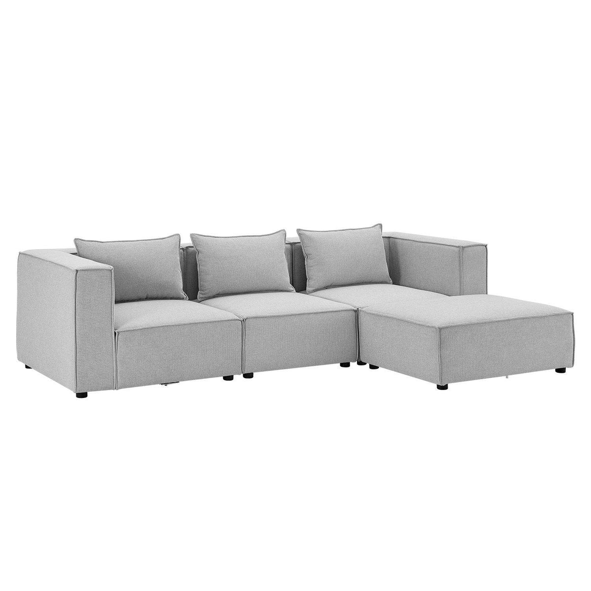 Modulares Sofa Domas L - 3 Sitzer Hellgrau - Palo24