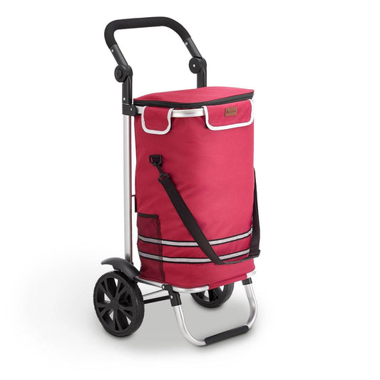 3in1 Einkaufstrolley 56 L Kapazität - Rot - Palo24