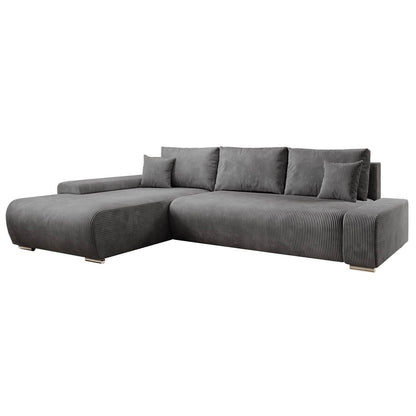 Sofa Iseo Links mit Schlaffunktion - Dunkelgrau - Palo24