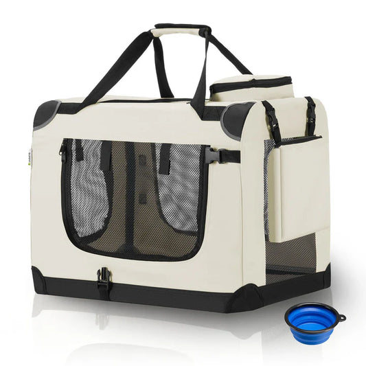 faltbare Hundetransportbox Lassie XL (beige)