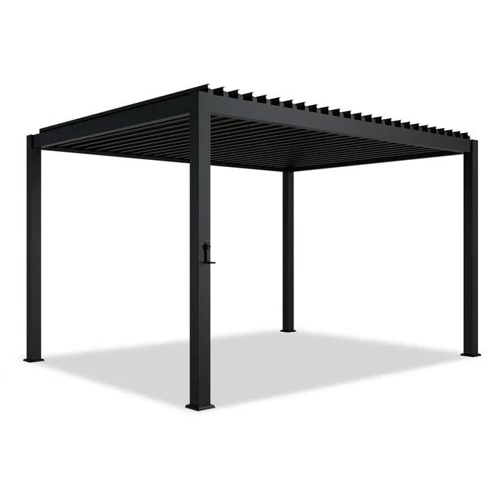Lamellendach Tahiti 3x4 m mit verstellbaren Lamellen Anthrazit - Palo24