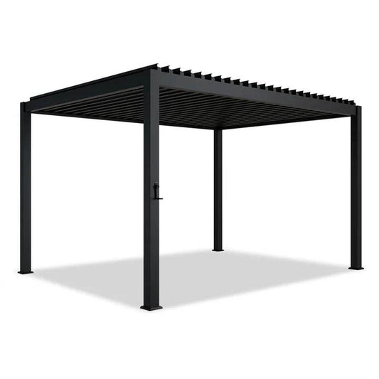 Lamellendach Tahiti 3x4 m mit verstellbaren Lamellen Anthrazit - Palo24