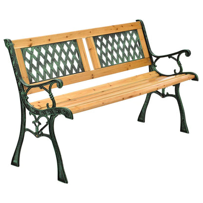 Banc de jardin 2 places Sanremo en bois peint et fonte