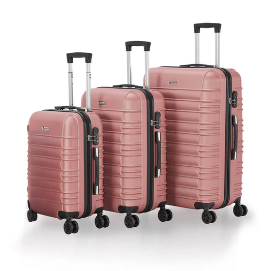 Hartschalen Kofferset Rom 3 tlg Rosa