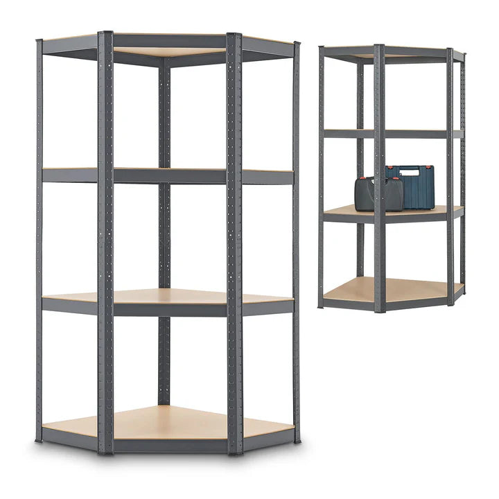 Mensola angolare portaoggetti Corner Easy 160 x 75 x 40-75 cm Grigio