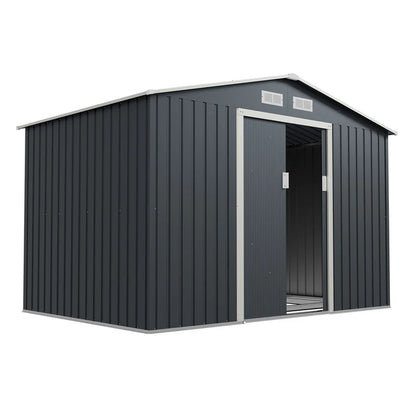 Remise à outils en métal XL avec toit à pignon en anthracite