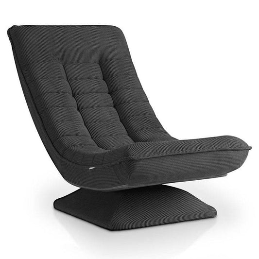 Relaxsessel Korsika mit Cord 360° drehbar Grau - Palo24