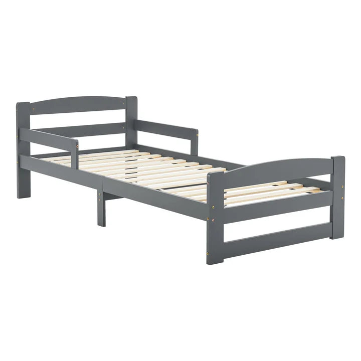 Letto per ragazzi 90 x 200 cm letto in legno Arona con rete a doghe grigio