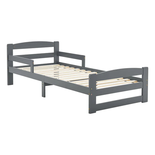Letto per ragazzi 90 x 200 cm letto in legno Arona con rete a doghe grigio