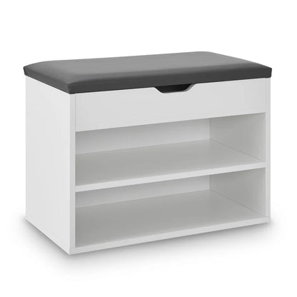 Étagère à chaussures 60x30x44 cm blanc / gris