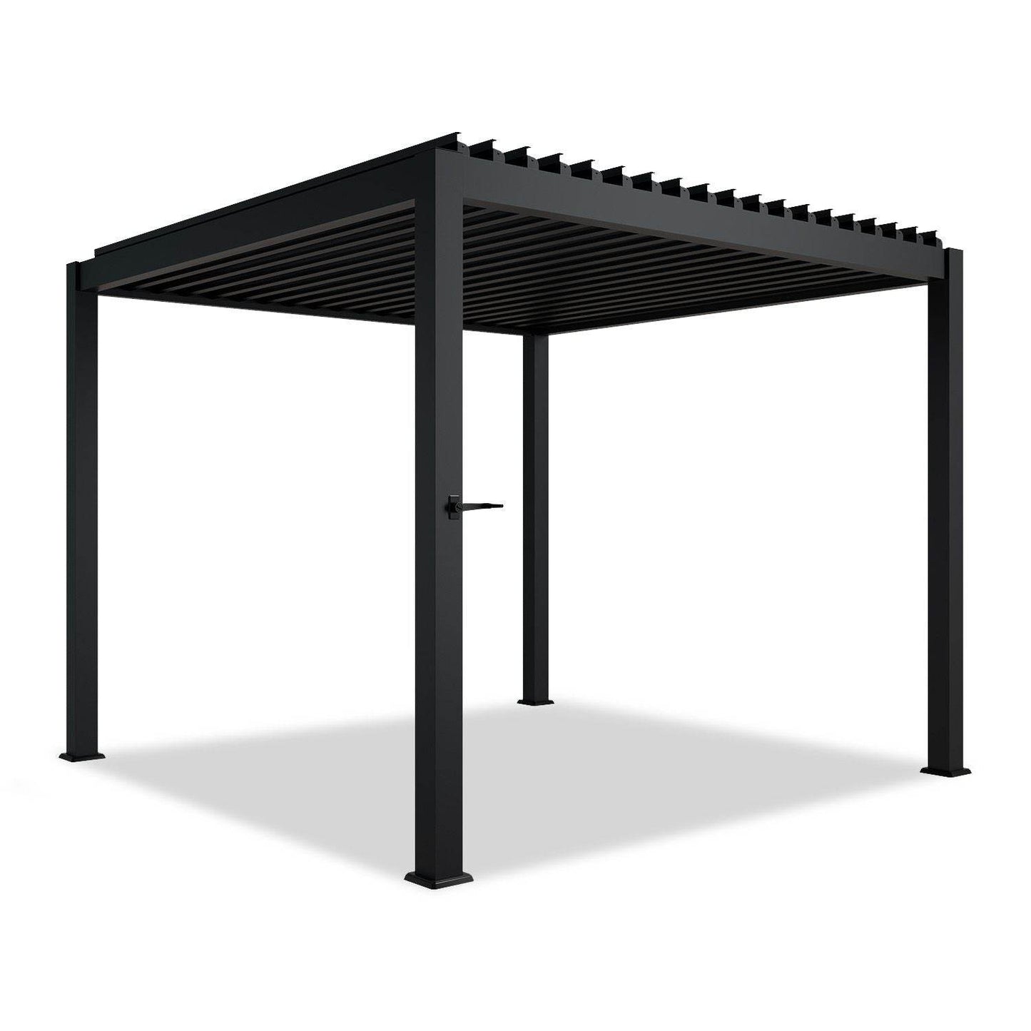 Lamellendach Tahiti 3x3 m mit verstellbaren Lamellen Anthrazit - Palo24