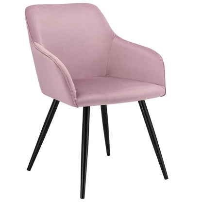 Poltrona Tarje con rivestimento in velluto rosa