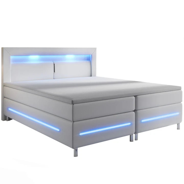 Letto box spring Norfolk 140x200 cm bianco