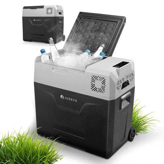 Kompressor Kühlbox Yukon 50 l mit 12/24 & 230 V Anschluss, App-Steuerung und USB-Ladebuchse - Grau