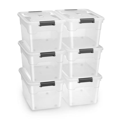 Scatola portaoggetti 30 L con coperchio set da 6