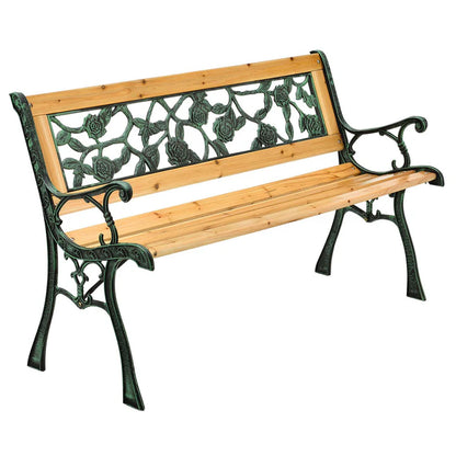 Panca da giardino 2 posti Venezia in legno verniciato e ghisa