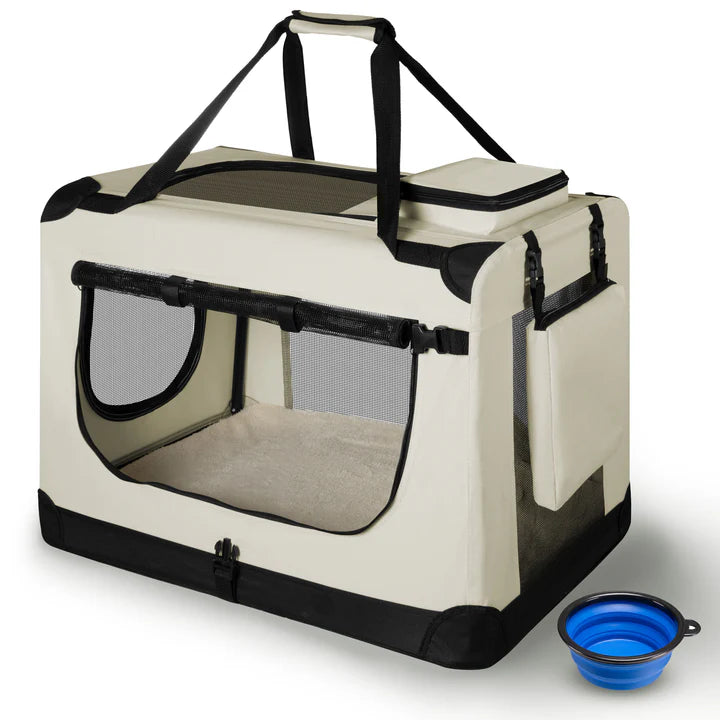 trasportino pieghevole per cani Lassie L (beige)