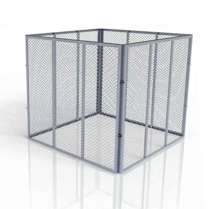 Metall Komposter für Gartenabfälle 800L Silber