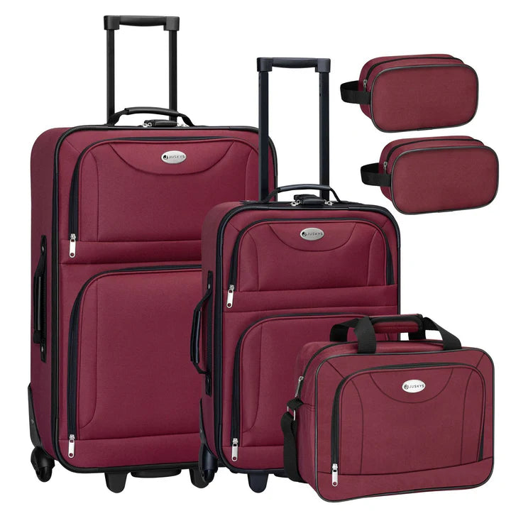 Trolley Kofferset Athen - Bordeaux 5-teiliges Set mit 2 Trolleys