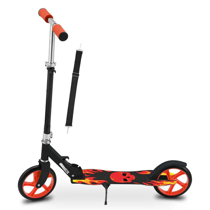 Scooter / Cityroller "Fire" schwarz / rot