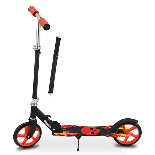 Scooter / Cityroller "Fire" schwarz / rot