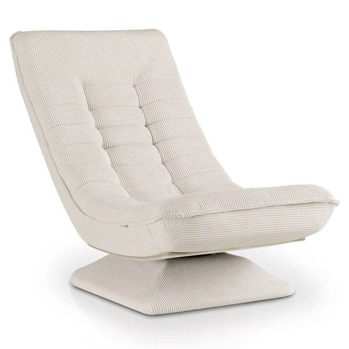 Relaxsessel Korsika mit Cord 360° drehbar Beige - Palo24