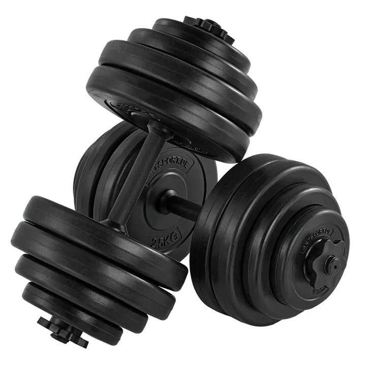 Set di manubri da 2 pezzi da 30 kg con 16 dischi