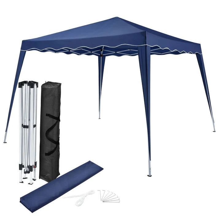 Tonnelle pliante Vivara 3x3 m en bleu avec sac de transport