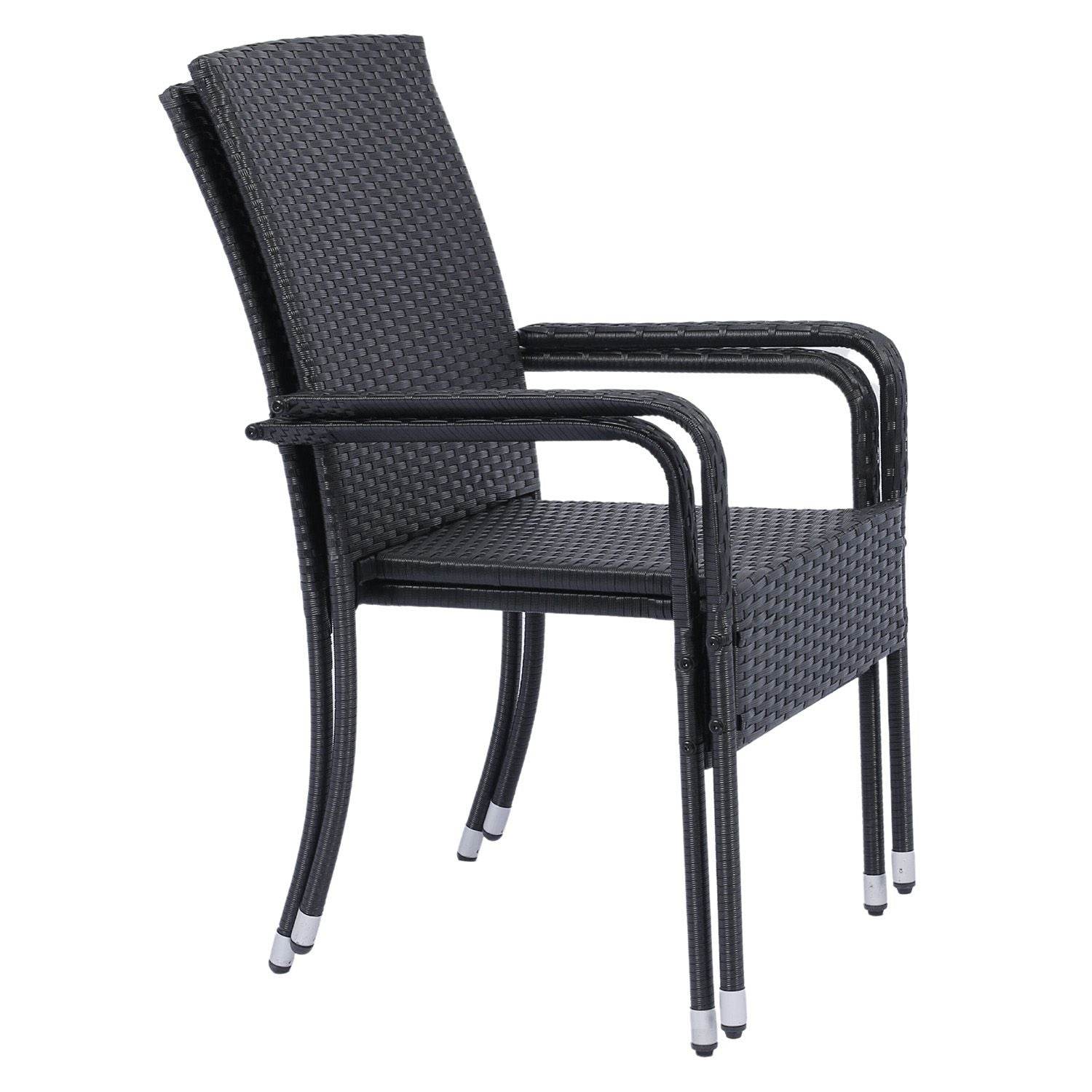 Polyrattan Gartenstühle Yoro 2er Set - Palo24