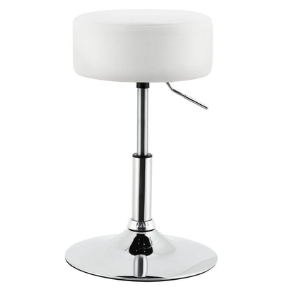 Schminktisch-Hocker Höhenverstellbar Tonia Weiss-Silber - Palo24