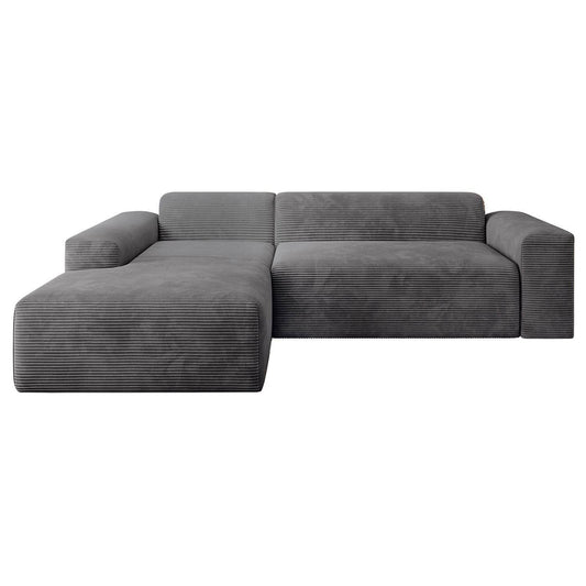 Sofa Vals Links mit PESO-Stoff - Dunkelgrau - Palo24