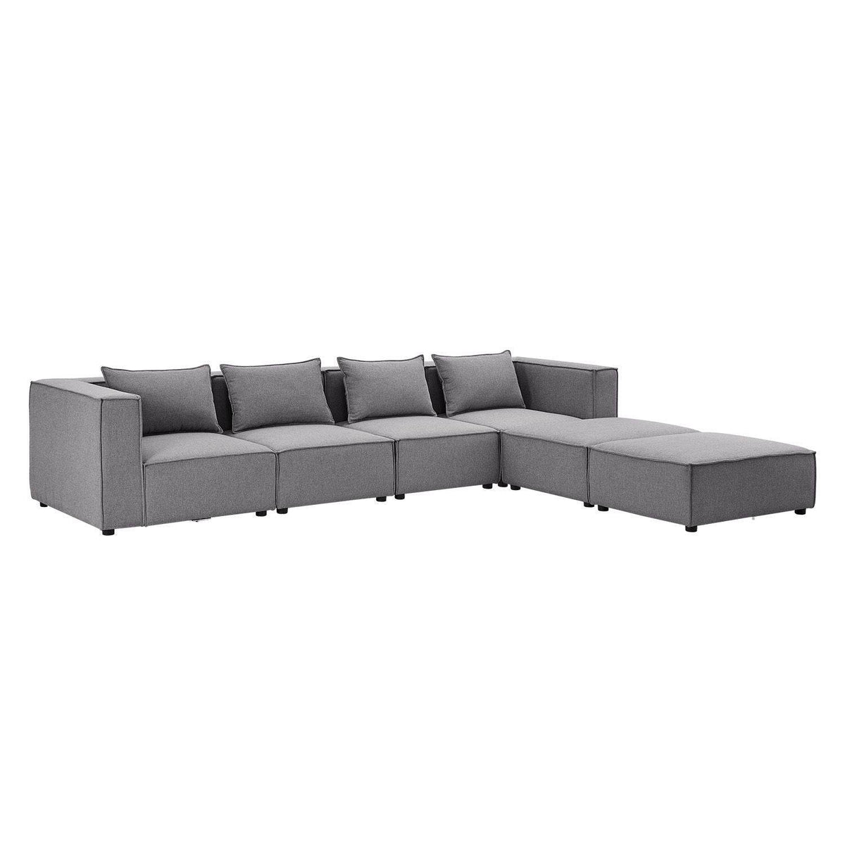 Modulares Sofa Domas XXL - Wohnlandschaft Dunkelgrau - Palo24