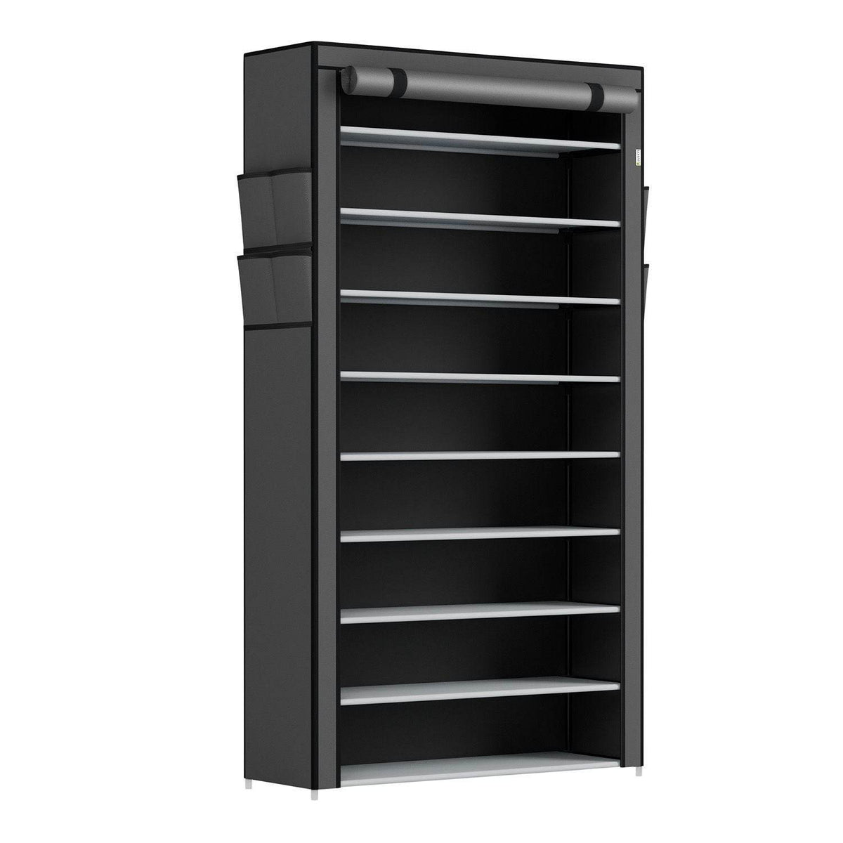 Schuhschrank L aus Stoff 9 Ebenen Grau - Palo24