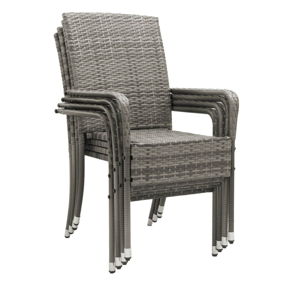 Polyrattan Gartenstühle Yoro 4er Set - Palo24