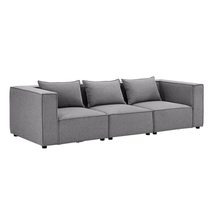 Modulares Sofa Domas M - 3 Sitzer Stoff Dunkelgrau - Palo24